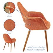 Dining armchair in orange by Modway additional picture 3