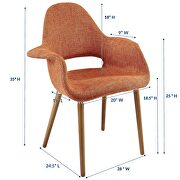 Dining armchair in orange by Modway additional picture 5