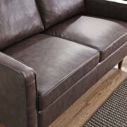 Brown finish genuine leather upholstery sofa by Modway additional picture 11