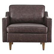 Brown finish genuine leather upholstery sofa by Modway additional picture 14