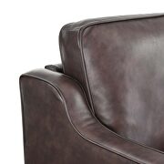 Brown finish genuine leather upholstery sofa by Modway additional picture 4