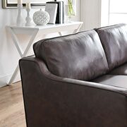 Brown finish genuine leather upholstery sofa by Modway additional picture 8
