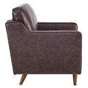 Brown finish genuine leather upholstery chair by Modway additional picture 5