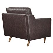 Brown finish genuine leather upholstery chair by Modway additional picture 6