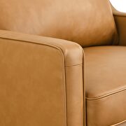 Tan finish genuine leather upholstery sofa by Modway additional picture 13