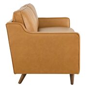 Tan finish genuine leather upholstery sofa by Modway additional picture 5