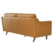 Tan finish genuine leather upholstery sofa by Modway additional picture 6