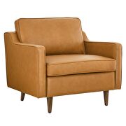 Tan finish genuine leather upholstery chair by Modway additional picture 2
