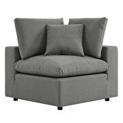 Charcoal finish overstuffed outdoor patio loveseat by Modway additional picture 5