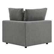 Charcoal finish overstuffed outdoor patio loveseat by Modway additional picture 7