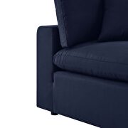 Navy finish overstuffed outdoor patio loveseat by Modway additional picture 6