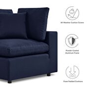 Navy finish overstuffed outdoor patio loveseat by Modway additional picture 8