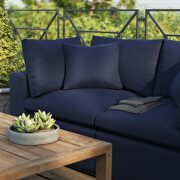 Navy finish overstuffed outdoor patio loveseat by Modway additional picture 9