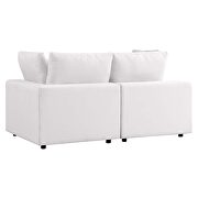 White finish overstuffed outdoor patio loveseat by Modway additional picture 7