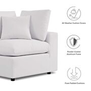 White finish overstuffed outdoor patio loveseat by Modway additional picture 8