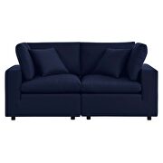 Navy finish sunbrella® outdoor patio loveseat by Modway additional picture 2