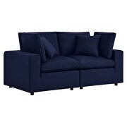 Navy finish sunbrella® outdoor patio loveseat by Modway additional picture 3