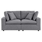 Gray finish sunbrella® outdoor patio loveseat by Modway additional picture 2