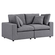 Gray finish sunbrella® outdoor patio loveseat by Modway additional picture 3
