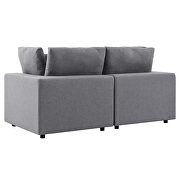 Gray finish sunbrella® outdoor patio loveseat additional photo 4 of 8