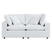 White finish sunbrella® outdoor patio loveseat by Modway additional picture 2