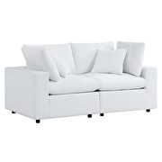 White finish sunbrella® outdoor patio loveseat by Modway additional picture 3