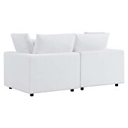 White finish sunbrella® outdoor patio loveseat by Modway additional picture 4