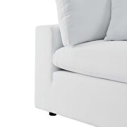 White finish sunbrella® outdoor patio loveseat by Modway additional picture 6
