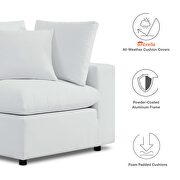White finish sunbrella® outdoor patio loveseat by Modway additional picture 8