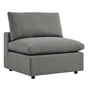 Charcoal finish overstuffed outdoor patio sofa additional photo 5 of 11