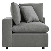Charcoal finish overstuffed outdoor patio sofa by Modway additional picture 9