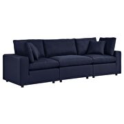 Navy finish overstuffed outdoor patio sofa by Modway additional picture 3