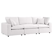 White finish overstuffed outdoor patio sofa by Modway additional picture 3