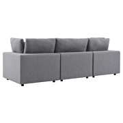 Gray finish sunbrellaÂ® outdoor patio sofa additional photo 4 of 11