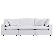 White finish sunbrellaÂ® outdoor patio sofa additional photo 2 of 11