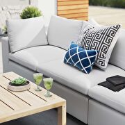 White finish sunbrellaÂ® outdoor patio sofa by Modway additional picture 12