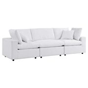 White finish sunbrella® outdoor patio sofa by Modway additional picture 3