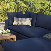 Navy finish 4-piece outdoor patio sectional sofa by Modway additional picture 13