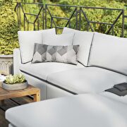White finish 4-piece outdoor patio sectional sofa by Modway additional picture 13