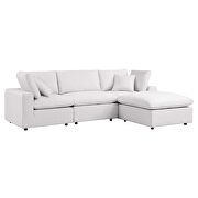 White finish 4-piece outdoor patio sectional sofa by Modway additional picture 4