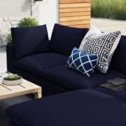 Navy finish 4-piece sunbrella® outdoor patio sectional sofa by Modway additional picture 14