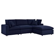 Navy finish 4-piece sunbrella® outdoor patio sectional sofa by Modway additional picture 4