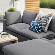 Gray finish 4-piece sunbrella® outdoor patio sectional sofa by Modway additional picture 14