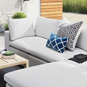 White finish 4-piece sunbrella® outdoor patio sectional sofa by Modway additional picture 14