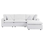 White finish 4-piece sunbrella® outdoor patio sectional sofa by Modway additional picture 3