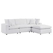 White finish 4-piece sunbrella® outdoor patio sectional sofa by Modway additional picture 4