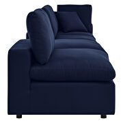 Navy finish 4-piece sunbrellaÂ® outdoor patio sectional modular sofa additional photo 4 of 13