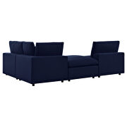 Navy finish 4-piece sunbrella® outdoor patio sectional modular sofa by Modway additional picture 9