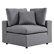 Gray finish 4-piece sunbrella® outdoor patio sectional modular sofa by Modway additional picture 8
