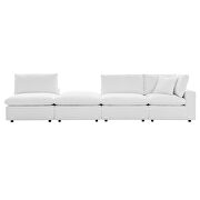 White finish 4-piece sunbrella® outdoor patio sectional modular sofa by Modway additional picture 2